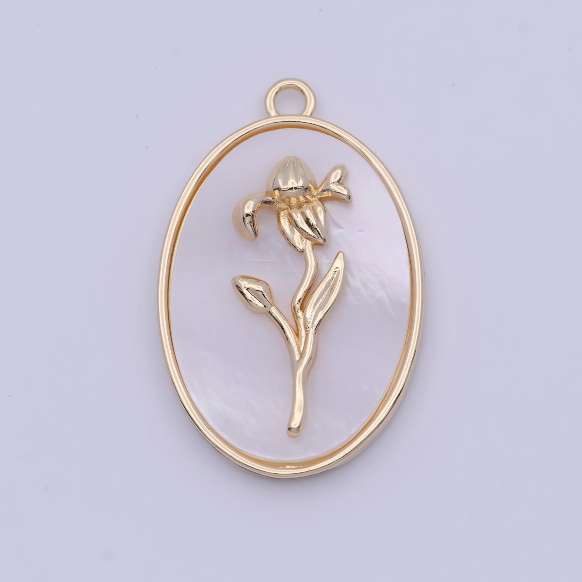 Birth Flower Shell Pearl Oval Gold MOP Charms Set C-413,C-440,C-587,C-596,C-630,C-661,C-696,C-702,C-764，C-722,C-727,C-766, - DLUXCA