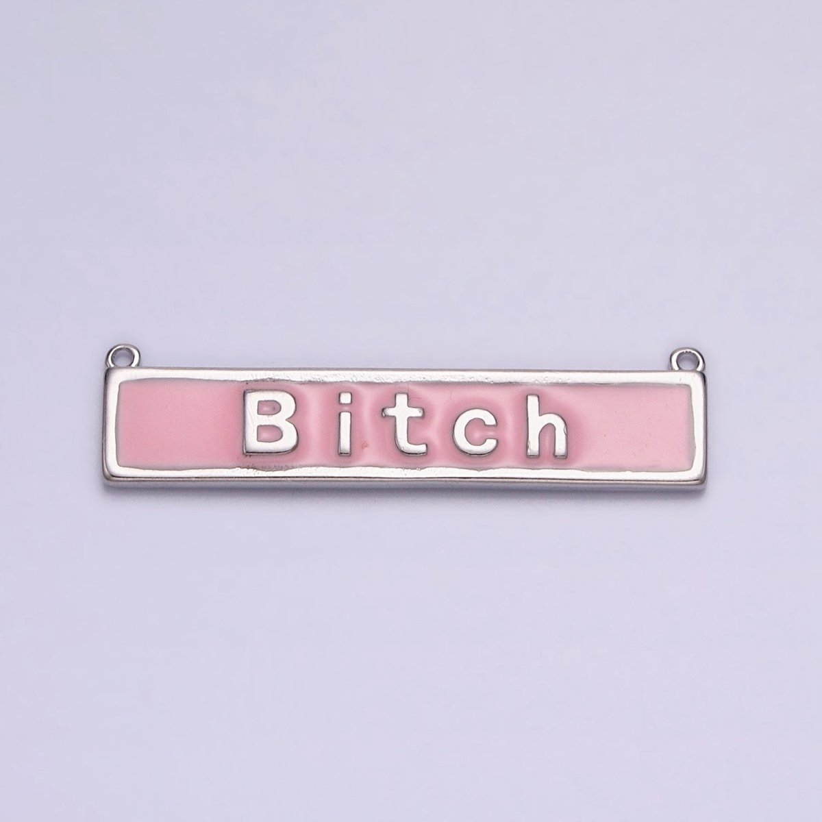 Bitch Word Charm Connectors Pendants in Gold Silver For Funny Novelty Necklace Component AA931 AA932 AA933 AA934 - DLUXCA