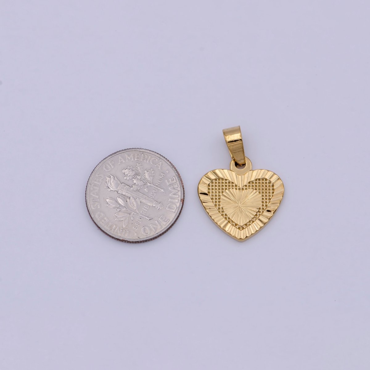 Black Gold Filled Heart Pendants I-837 - DLUXCA