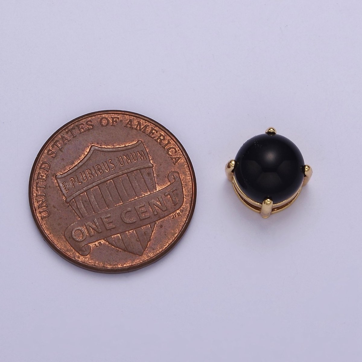 Black Round Ball Bead For Bracelet Necklace Spacer B-227 - DLUXCA
