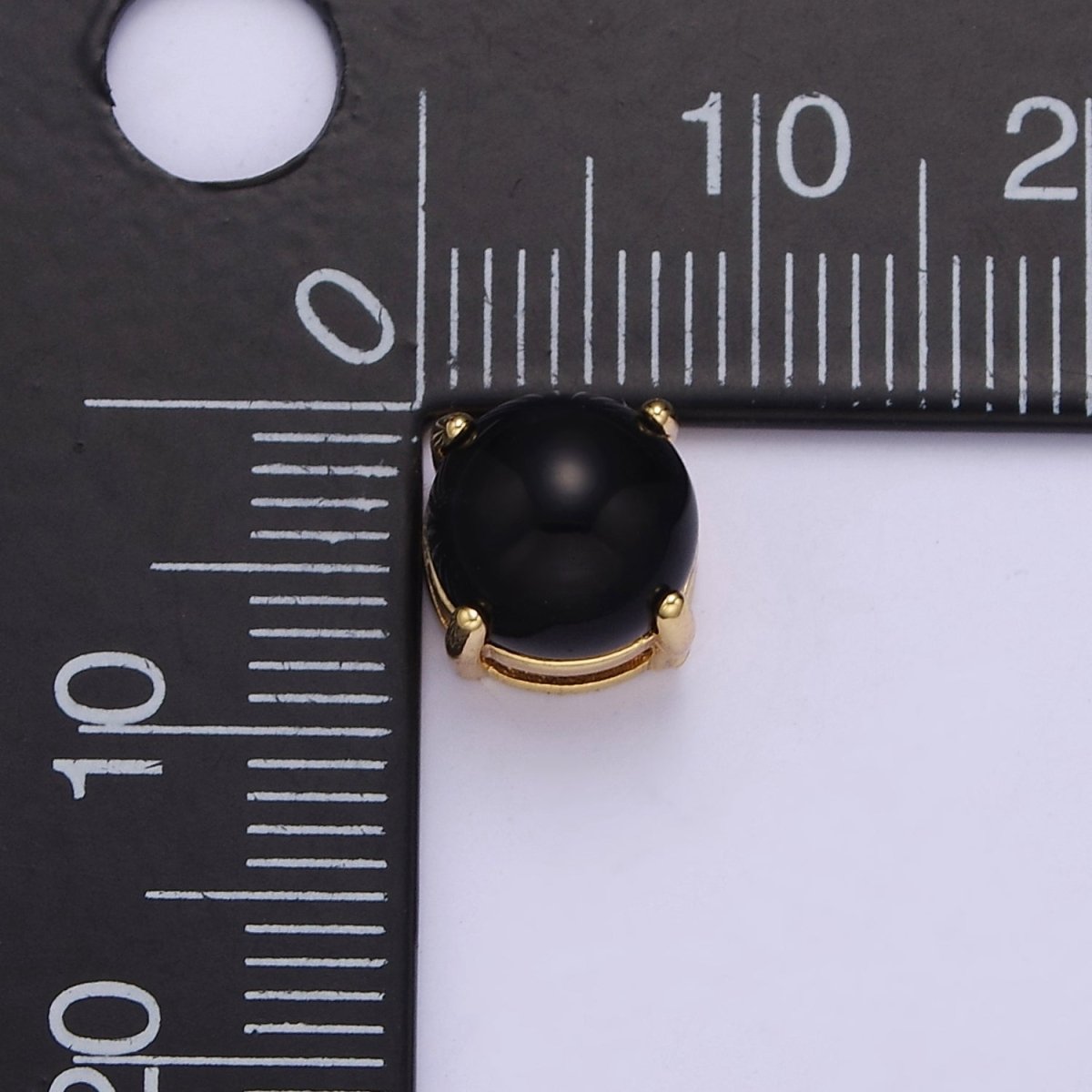 Black Round Ball Bead For Bracelet Necklace Spacer B-227 - DLUXCA