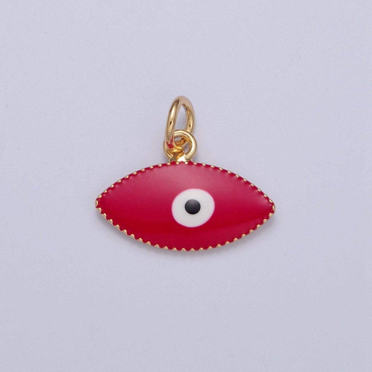 Blue, Red, White Enamel Evil Eye of Ra Protection Charm | X-120 X-121 X-122 - DLUXCA