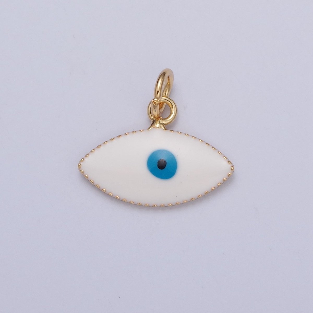 Blue, Red, White Enamel Evil Eye of Ra Protection Charm | X-120 X-121 X-122 - DLUXCA