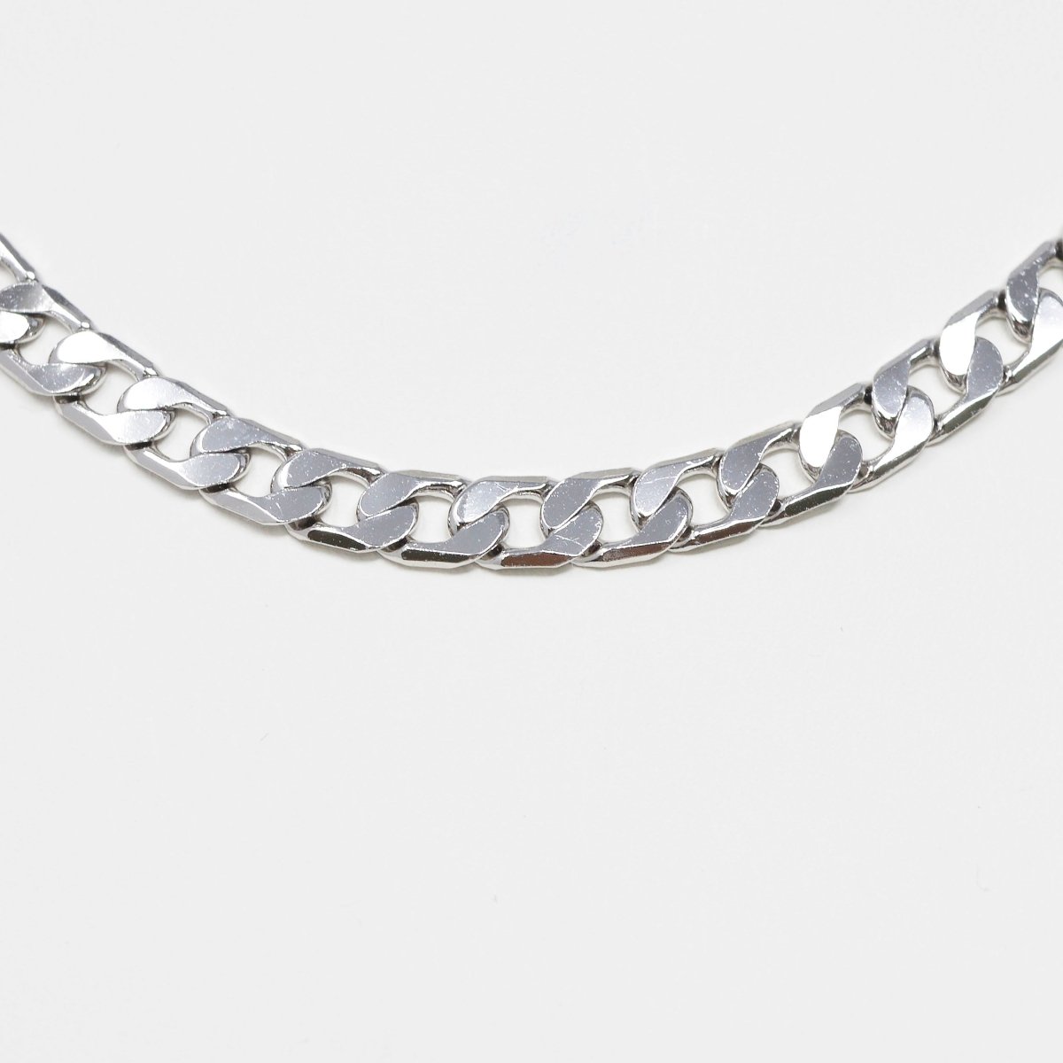 Bold Silver Necklace Miami Cuban Chain Necklace - Chunky Chain Layering Necklace 5.5mm 17.8 inch ready to wear chain w/ Lobster Clasp | CN-1011 Clearance Pricing - DLUXCA