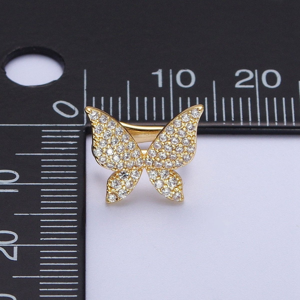 Butterfly Ear Cuff Earrings, Cute Butterfly Earrings With Micro Pave Cubic Zirconia Gold Animal Earrings, Minimalist Jewelry Y-069 - DLUXCA