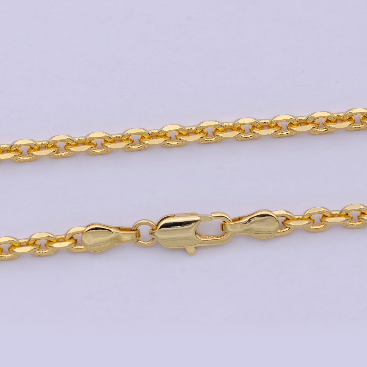 Cable Chain necklace, 24k gold filled chain Dainty gold filled chain, minimalist necklace 17.7 inch chain | WA-809 Clearance Pricing - DLUXCA