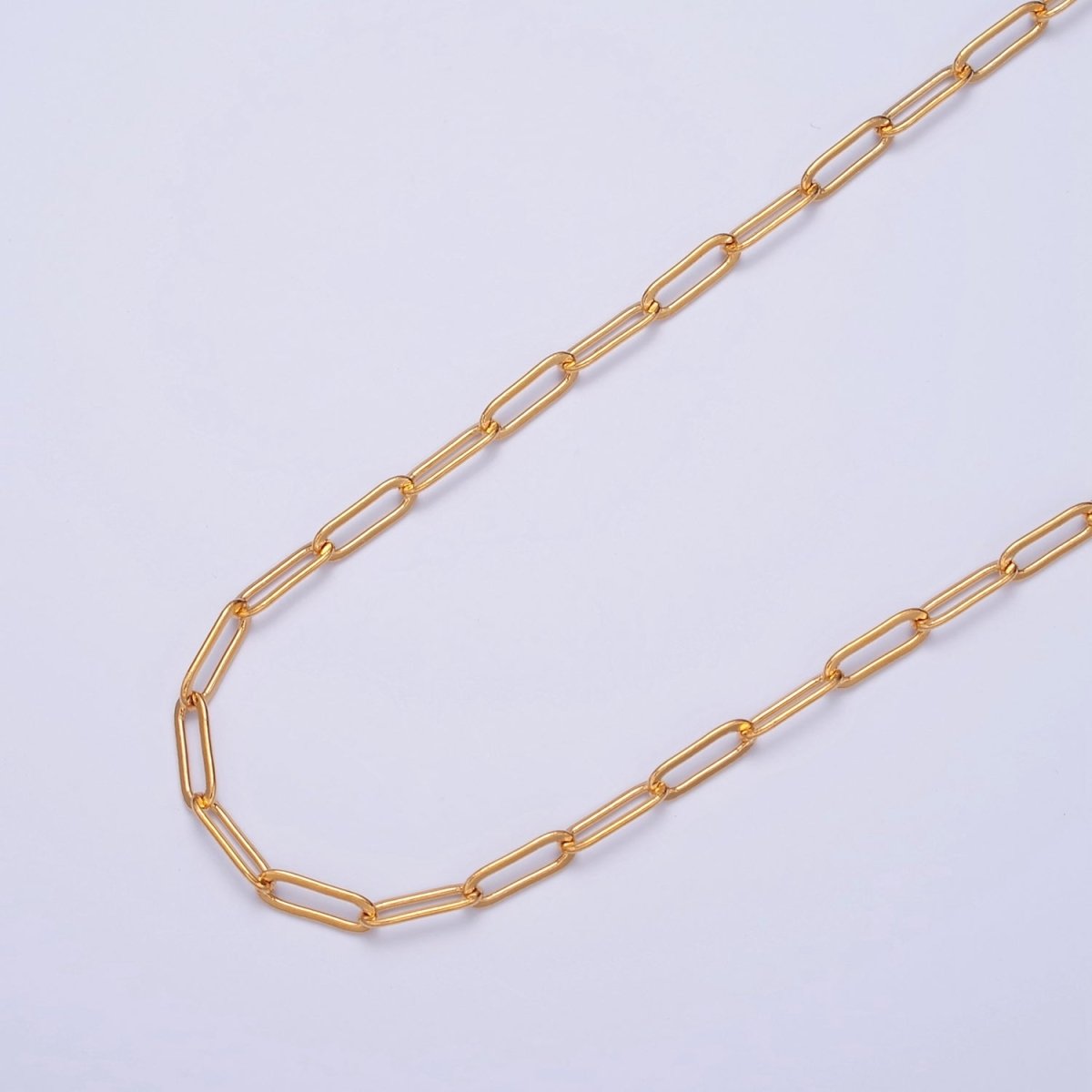 Cable Link Unfinished Chain, 9mm x 3.2mm, 24k Gold Filled Chain 19.5 inch long | WA-1386 Clearance Pricing - DLUXCA