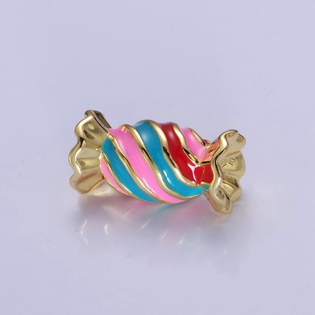 Candy Bead Connectors Enamel Candy Wrapper Bead Foodie Unique Jewelry Making Accessory W-782 - DLUXCA