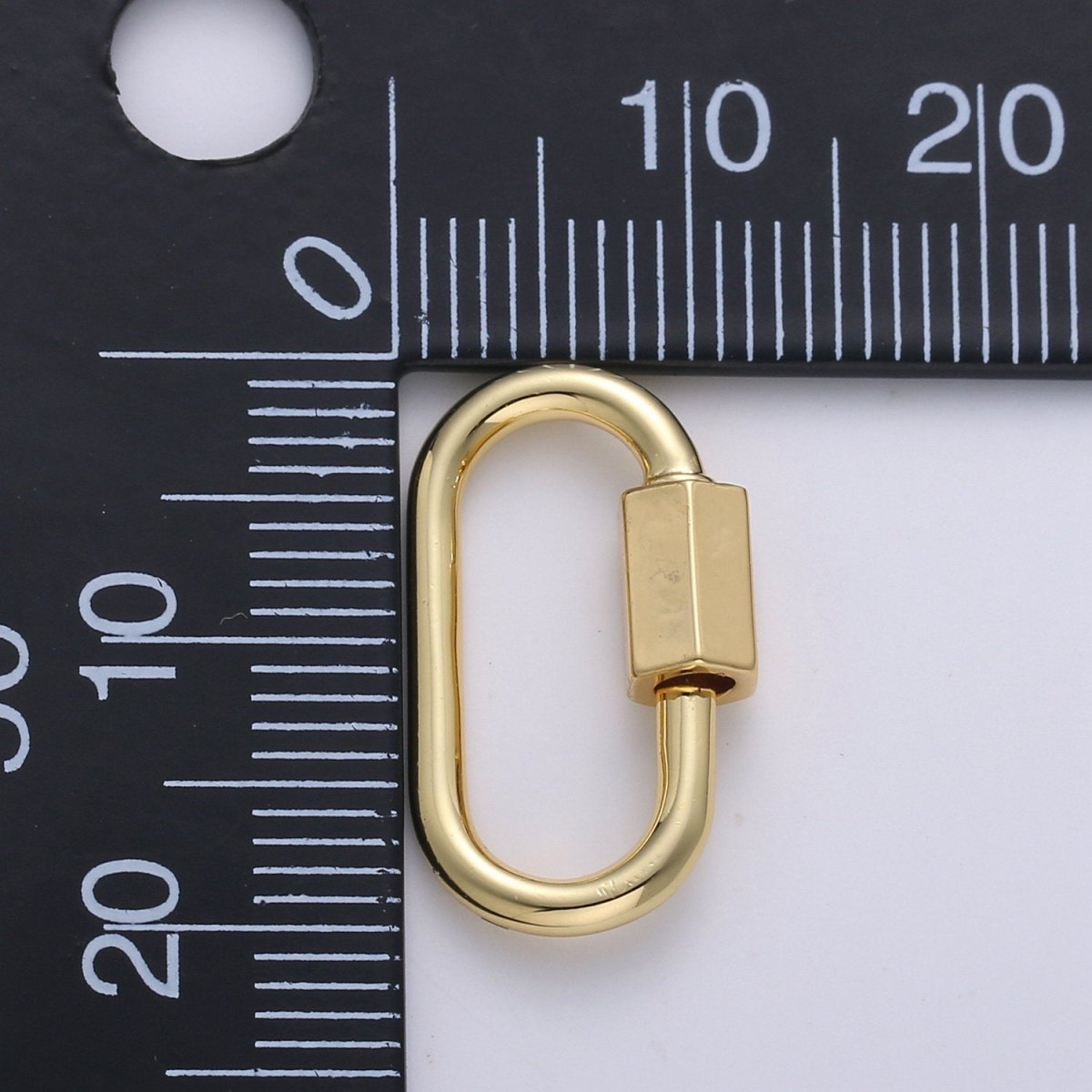 Carabiner Screw Clasp, Screw Clasp Oval , Interlocking Oval Clasp, Oval Shaped Clasps, Gold, Silver For Bracelet Necklace K-263 K-707 - DLUXCA