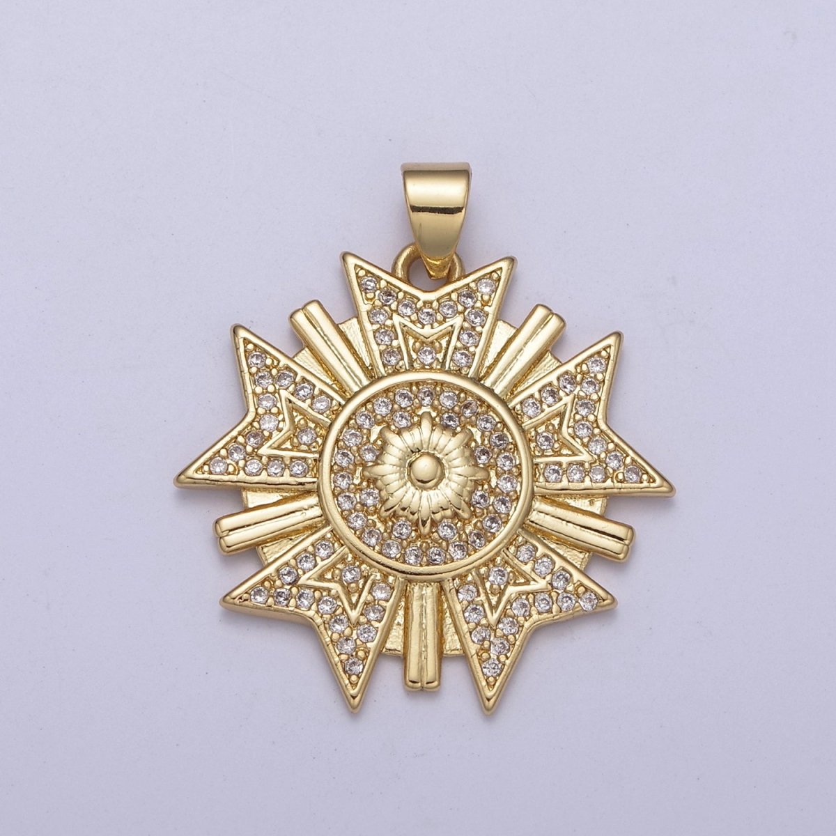 Celestial Collection Pendants Sun Moon Star Medallion Necklace Charm Gold Filled H-100 H-236 H-239 - DLUXCA