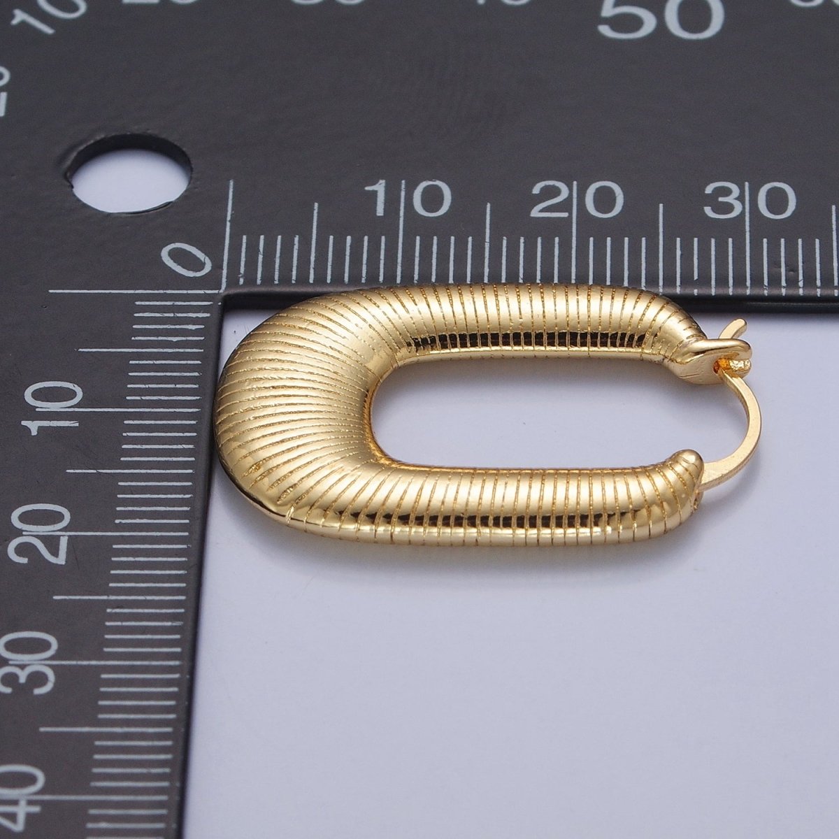 Chunky Bohemian Hoop Earring Gold Braided Hoop T-413 - DLUXCA