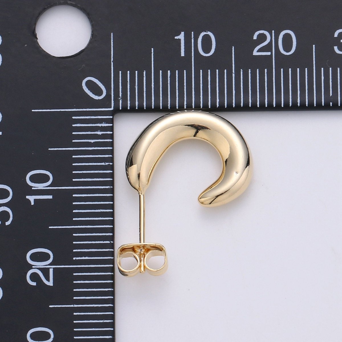 Chunky Gold Filled Hoop Earrings, Fat Hoop Earrings, Chubby Hoop Earrings, Gold Hoop Earrings statement earring | K-433 - DLUXCA
