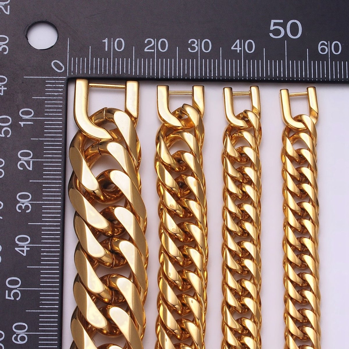 Chunky Gold Miami Cuban Curb Chain Bracelet, 8mm 9mm 11mm Stainless Steel Chain Men Bracelet | WA-1645 WA-1646 WA-1647 Clearance Pricing - DLUXCA