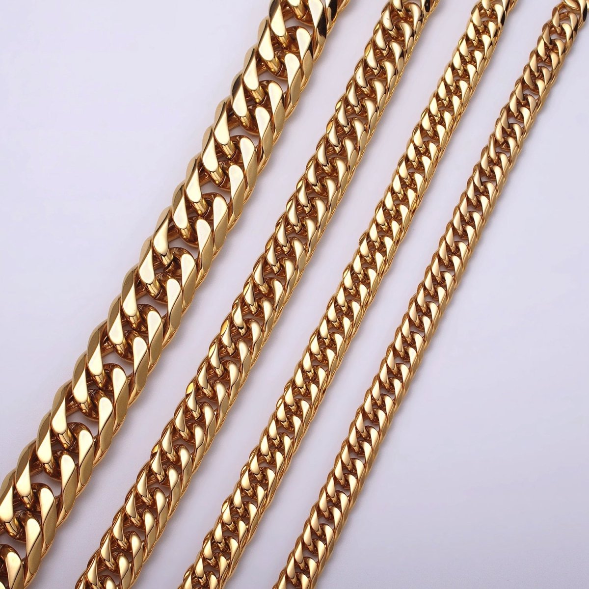 Chunky Gold Miami Cuban Curb Chain Bracelet, 8mm 9mm 11mm Stainless Steel Chain Men Bracelet | WA-1645 WA-1646 WA-1647 Clearance Pricing - DLUXCA