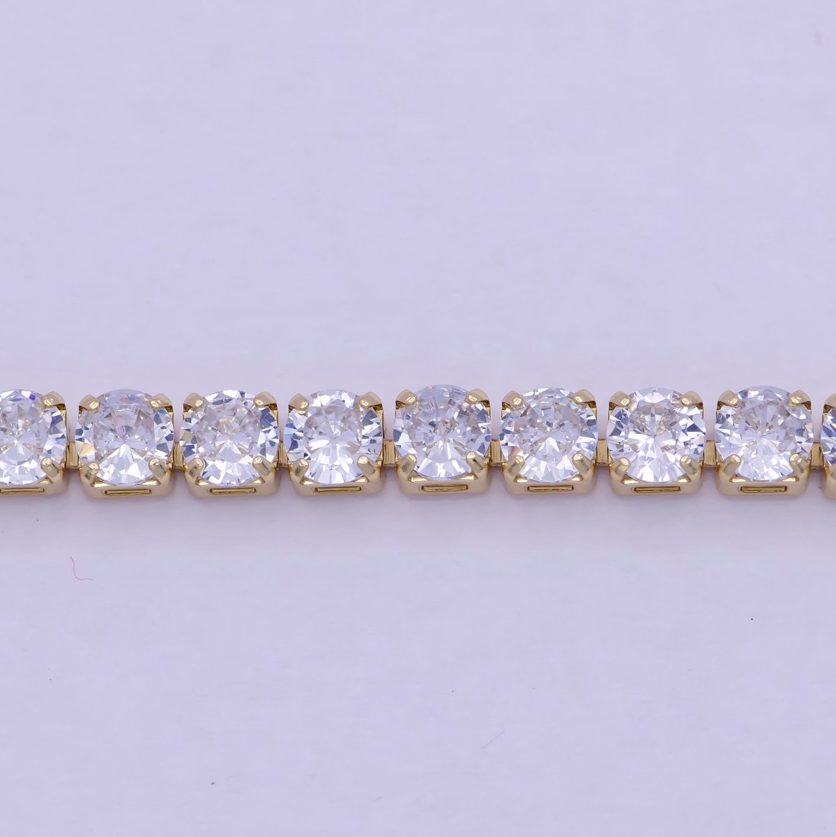 Classic Gold Tennis Bracelet, Cubic Zirconia Dainty Diamond Bracelet for Minimalist Jewelry | WA-789 Clearance Pricing - DLUXCA