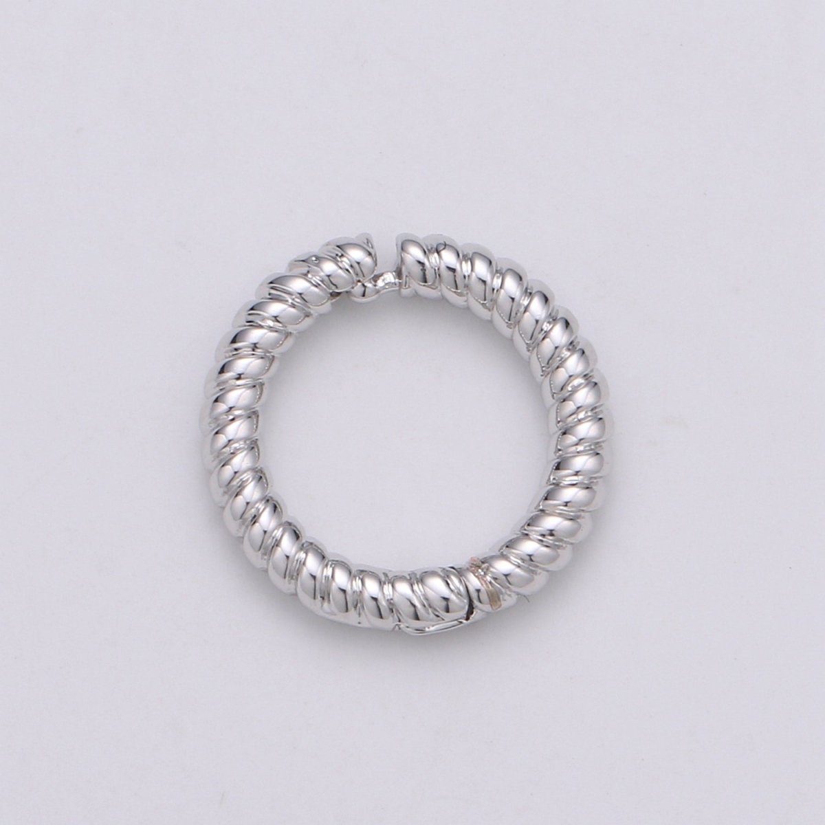 Classic Spiral Spring Gate Ring, Push Gate Ring Charm Holder Clasp for Connector, Wrislet Holder L-067~L-068 - DLUXCA