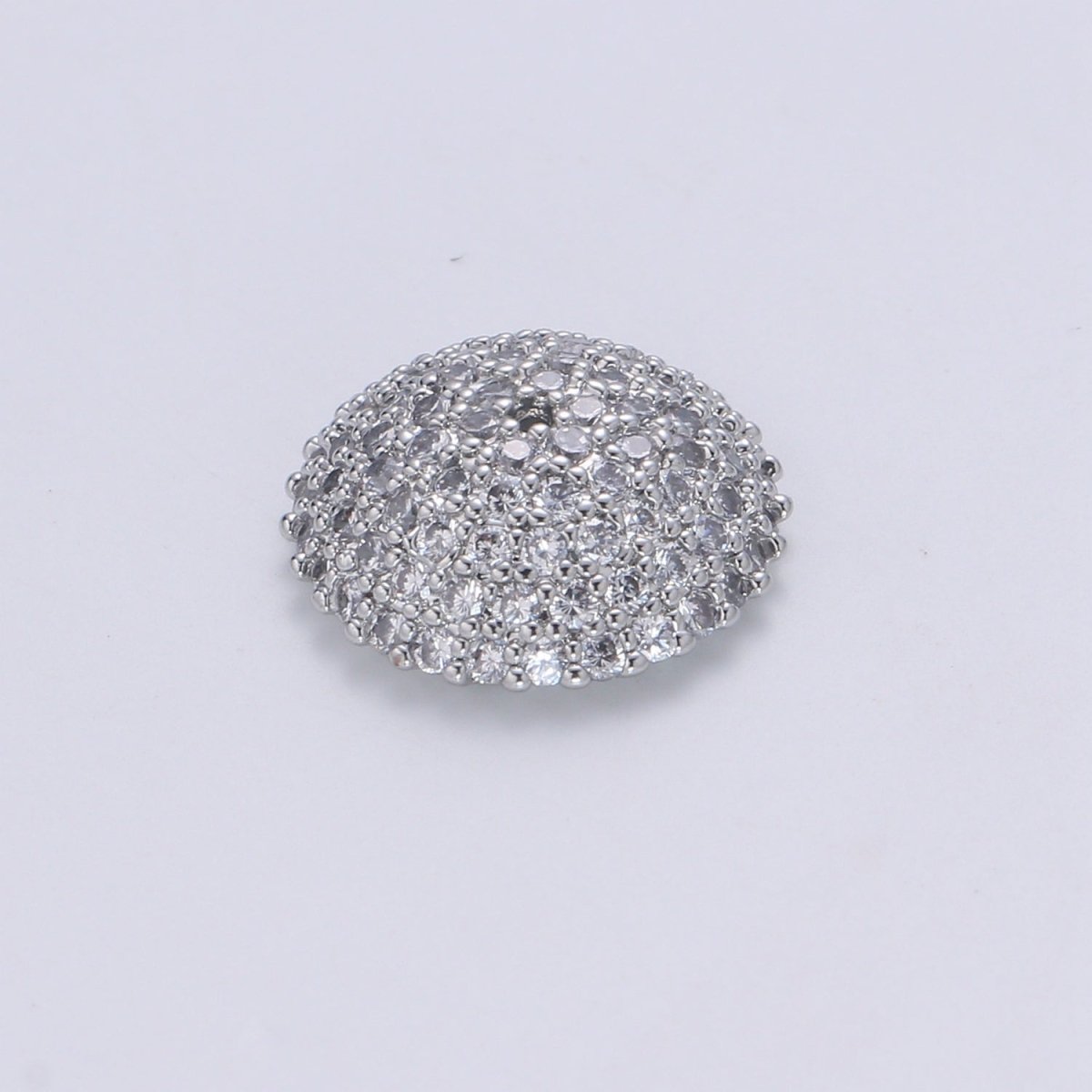 Clear CZ Round Rondelle Spacer Gold CZ Micro Pave Circle Spacer Bead, CZ Spacer Bead for bracelet making supply B-506 B-507 - DLUXCA
