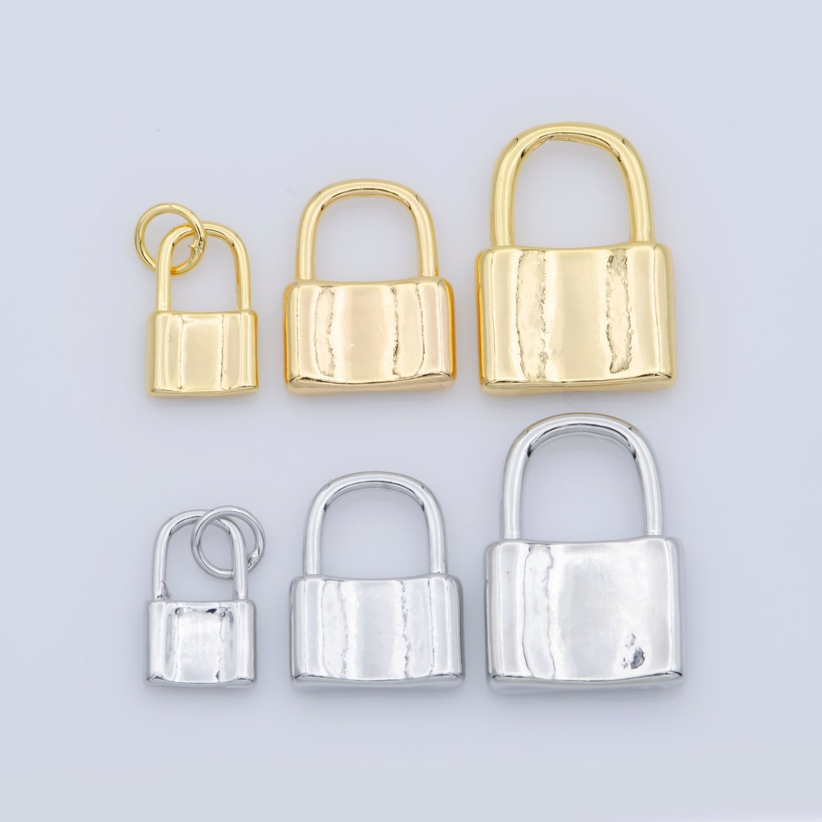 Clearance 7mm, 15mm, 20mm Dainty 18k Gold Filled Padlock Charm, Tiny Padlock charm Small lock Pendant Love Lock for Earring Necklace Bracelet Making K-114 K-040 K-149 - DLUXCA