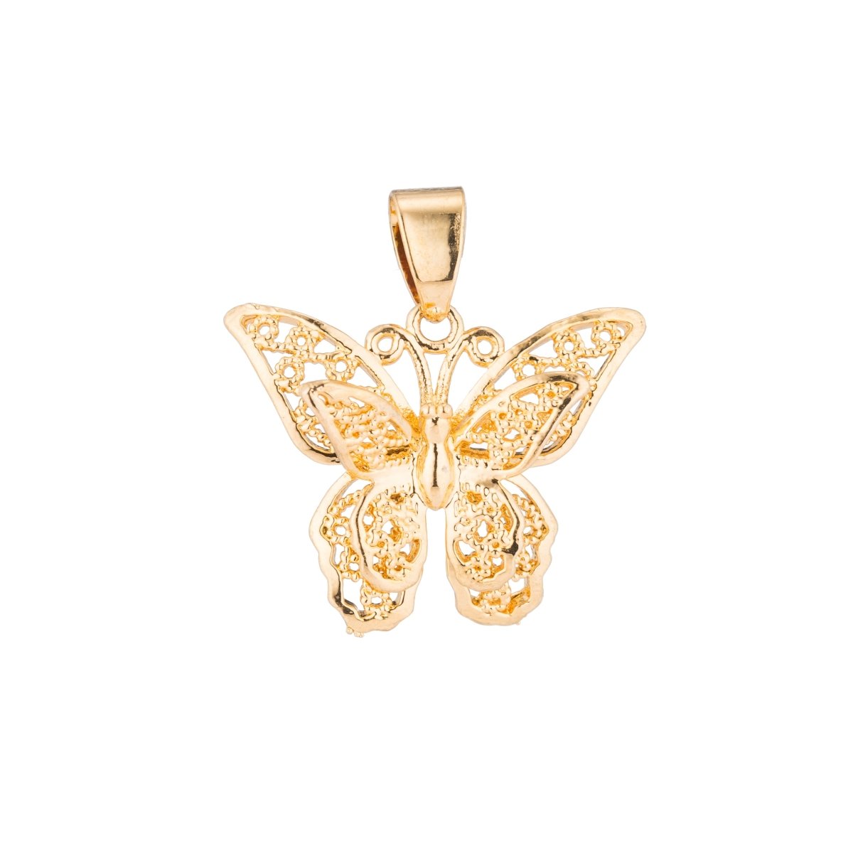 Clearance Dainty Gold Filled Butterfly Pendants Monarch Charm H-176 - DLUXCA