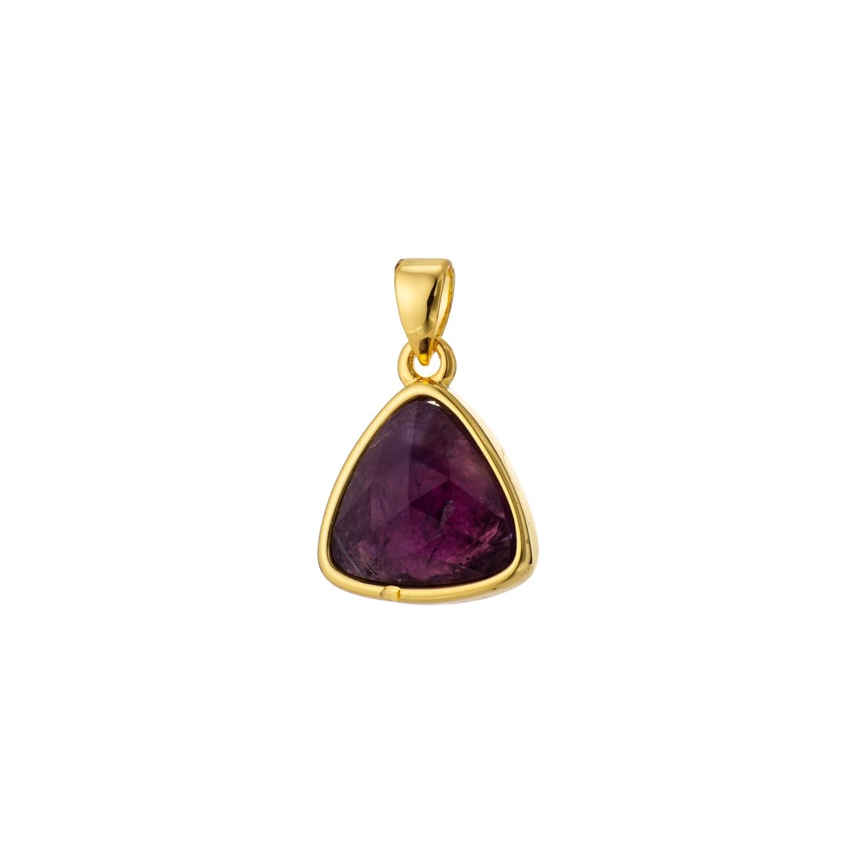 Clearance! Gold Triangle Natural Gemstone Gold Filled Pendants - DLUXCA
