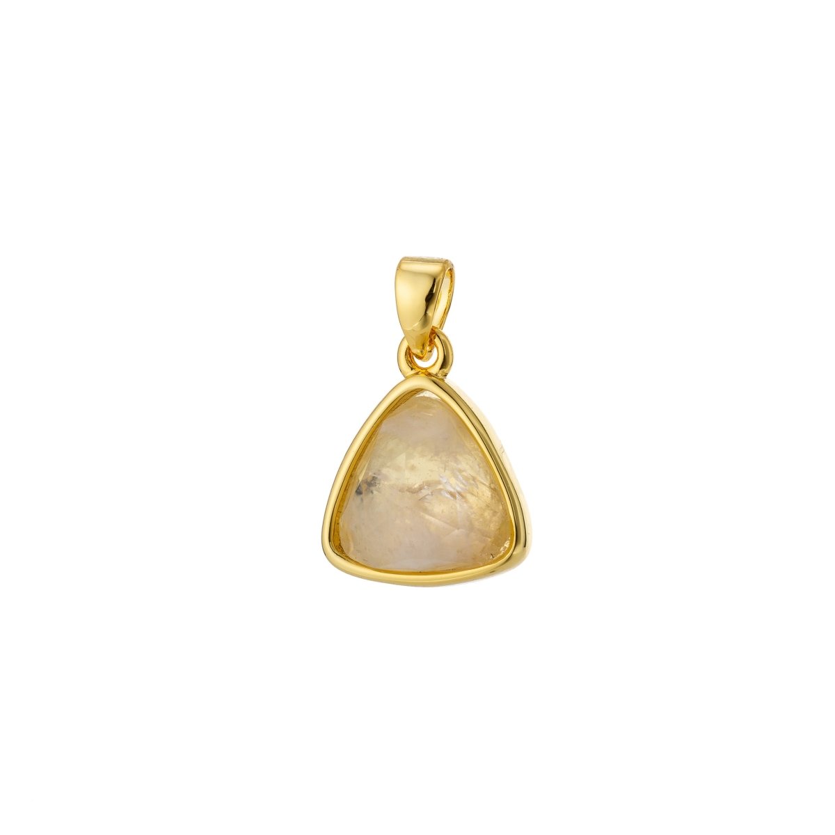 Clearance! Gold Triangle Natural Gemstone Gold Filled Pendants - DLUXCA