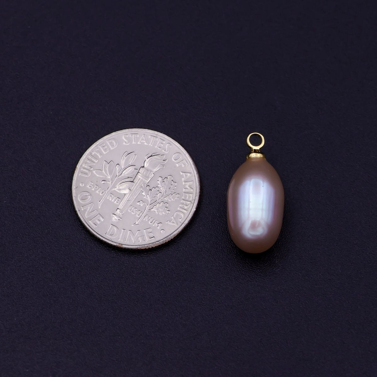 Clearance! Natural Lavender Purple Teardrop Pearl Charm Natural Freshwater Pearl Necklace, Mauve Champagne Single Keshi Pendant, Bridesmaid Jewelry Gift P-1782 - DLUXCA