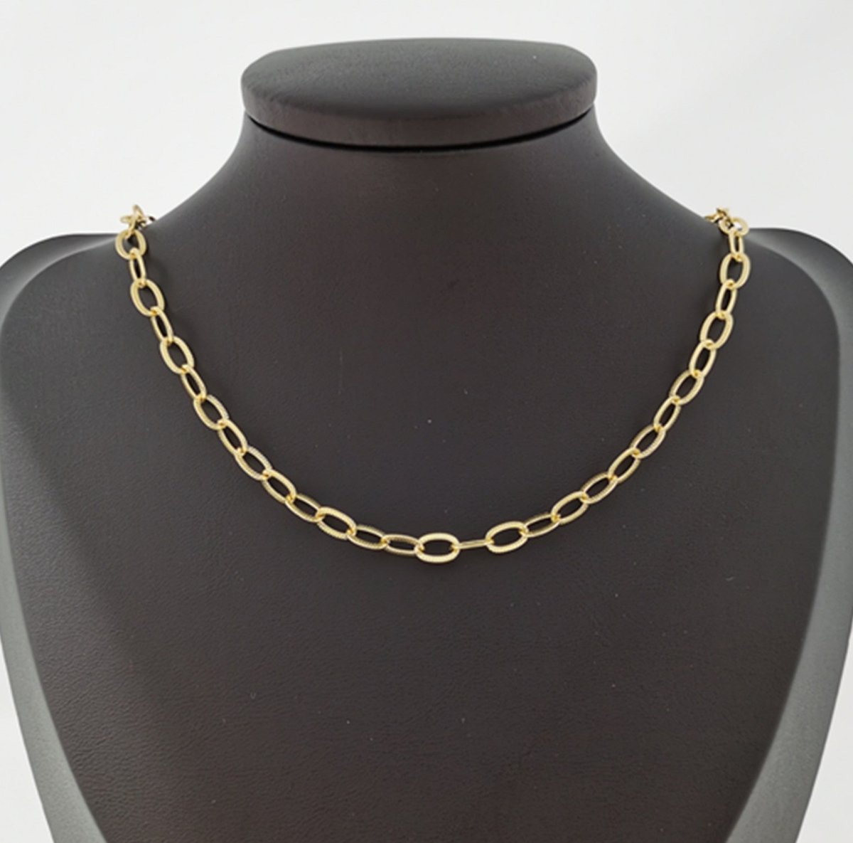 Clearance Pricing BLOWOUT 24k Gold Filled Oval Cable Link Chain 7x5 Link Chain, Textured Chain, Soldered Cable Link Chain by Yard for Necklace Bracelet ROLL-187 - DLUXCA