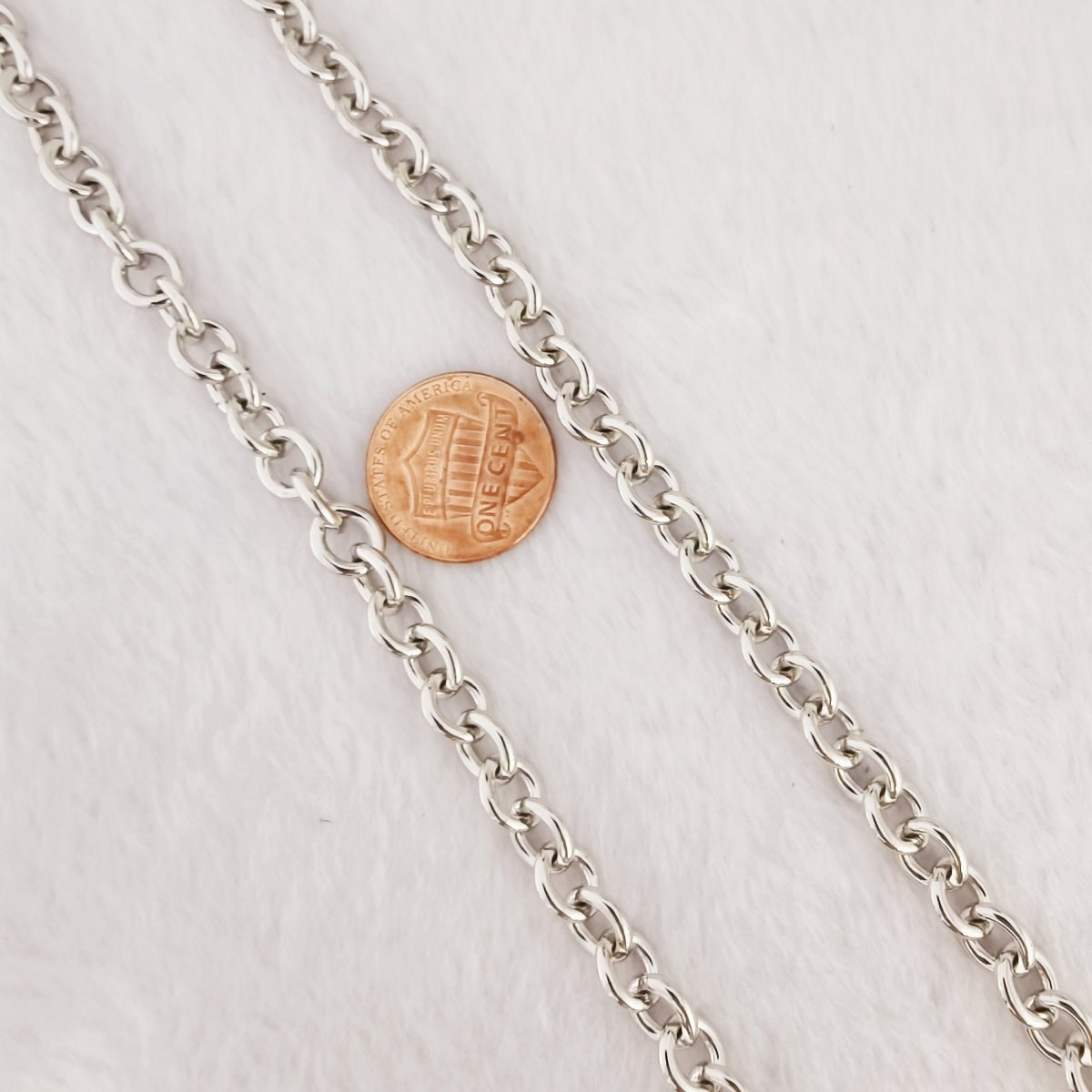 Clearance Pricing BLOWOUT Silver Chunky Round Chains, Link Size 7x7mm, 24k Gold Filled Thick Heavy Large Chain by the Yard Unfinished chain for Jewelry Supply #x004 - DLUXCA