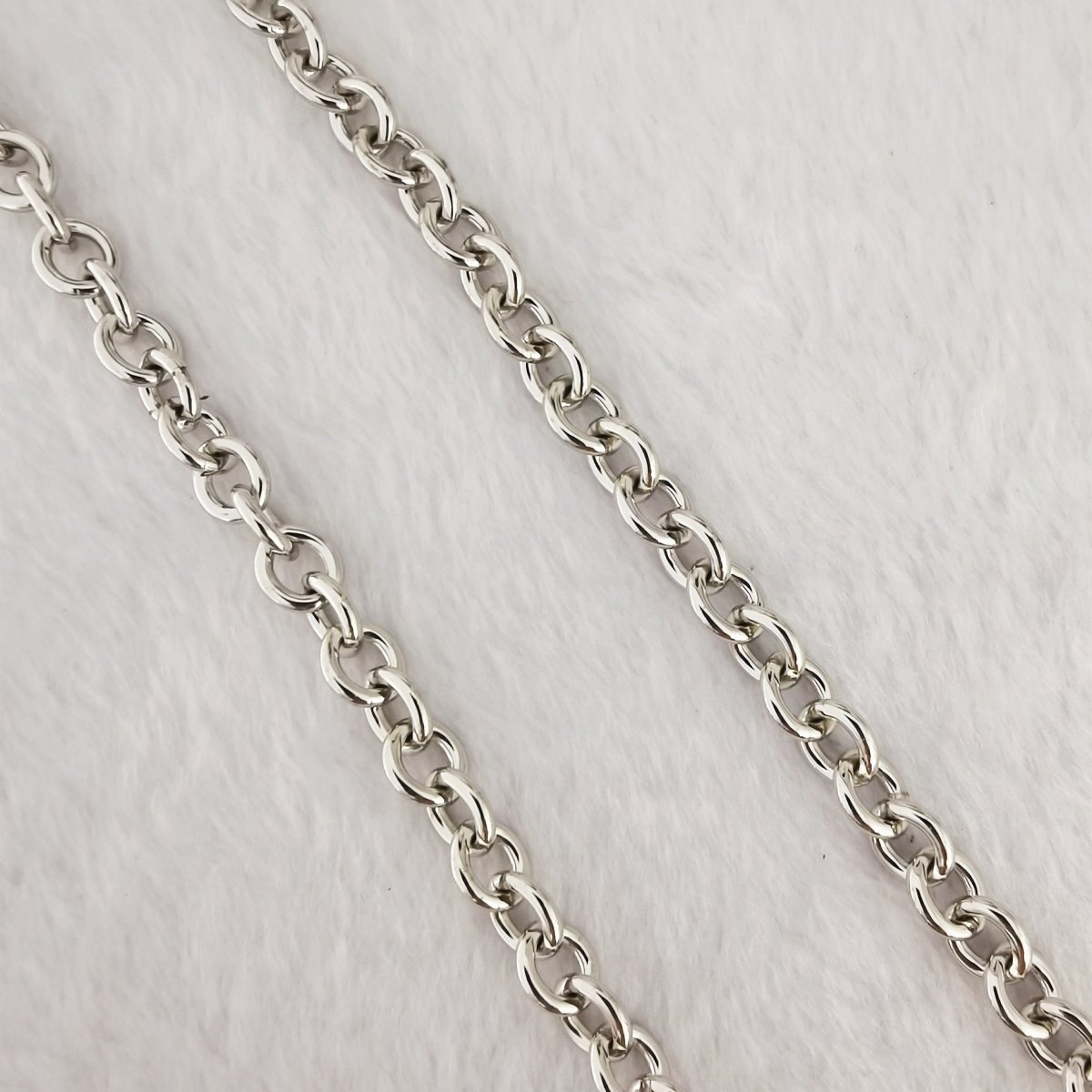 Clearance Pricing BLOWOUT Silver Chunky Round Chains, Link Size 7x7mm, 24k Gold Filled Thick Heavy Large Chain by the Yard Unfinished chain for Jewelry Supply #x004 - DLUXCA