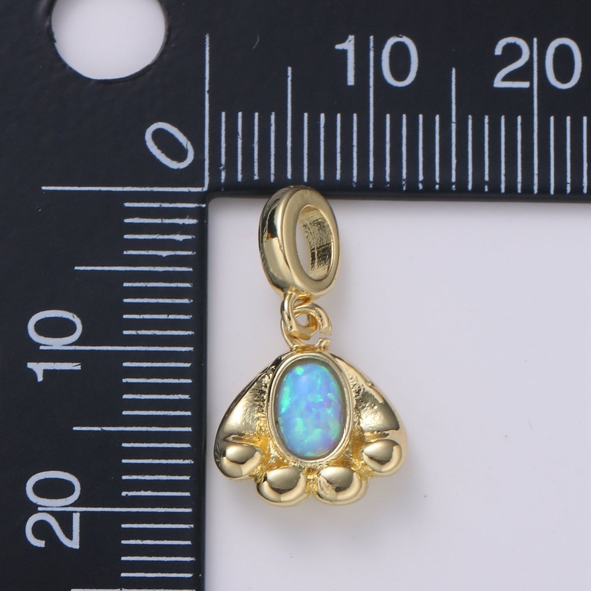 Cloud 24K Gold Opal CZ Pendant Charm Celestial Pendant Charm for Bracelet Necklace White, Blue Pendant Jewelry H-555 H-563 - DLUXCA