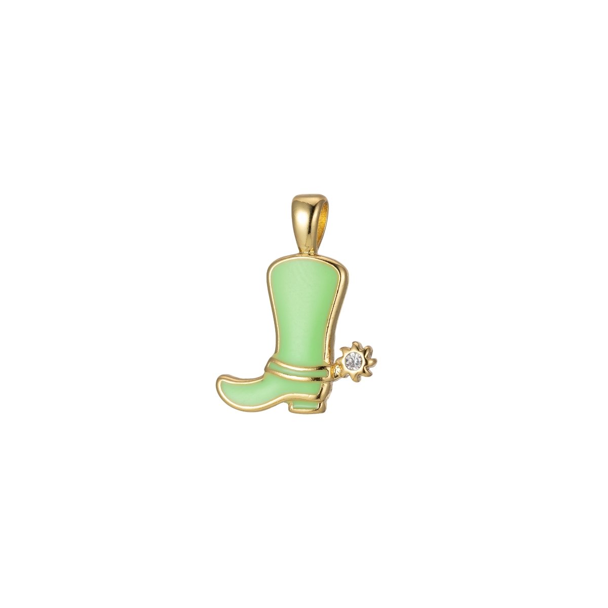 Colorful Cowboy Cowgirl Boot Enamel Charm Pendant Shoes Wild West Inspired H-023 H-033 J-840 - J-847 - DLUXCA