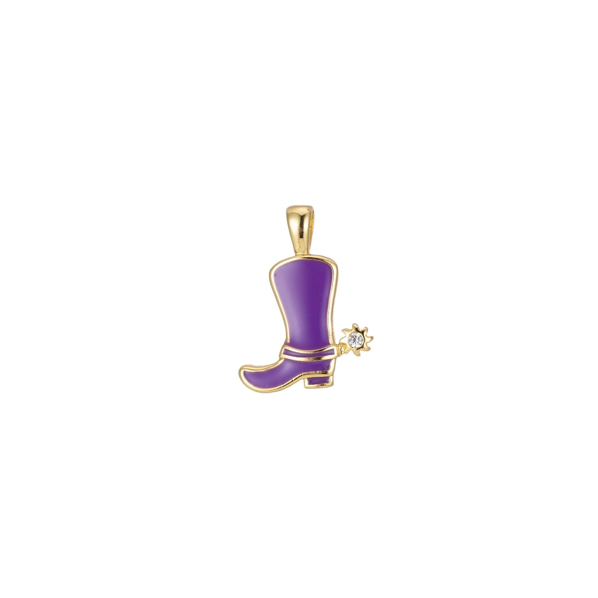 Colorful Cowboy Cowgirl Boot Enamel Charm Pendant Shoes Wild West Inspired H-023 H-033 J-840 - J-847 - DLUXCA