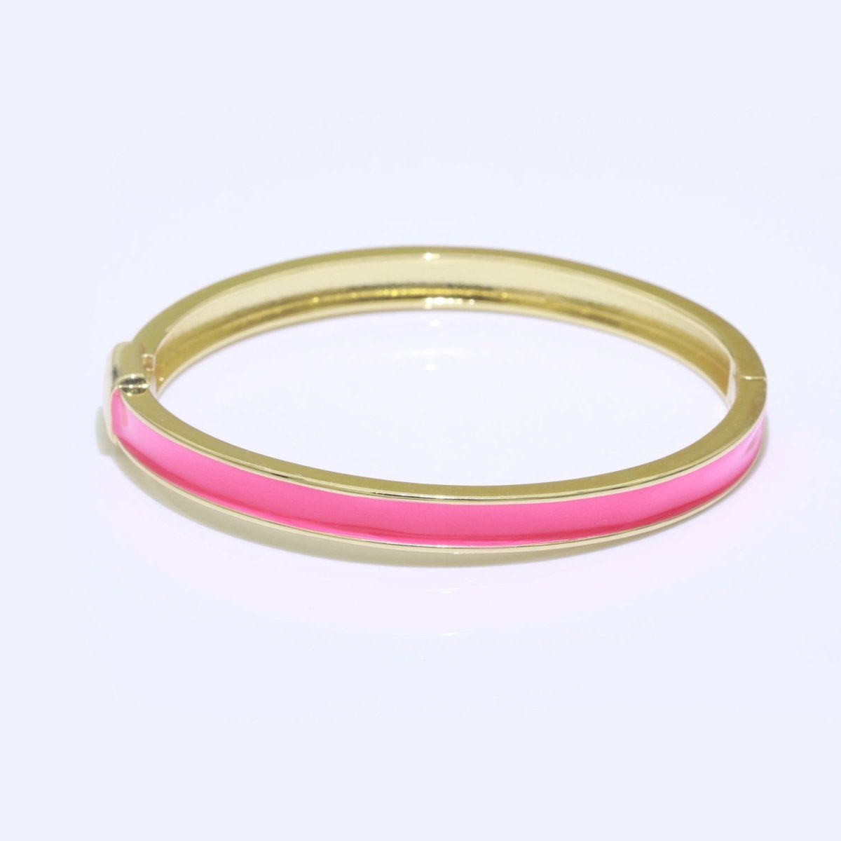 Colorful Enamel Stackable Bangle Bracelet, 14K Gold Filled Enamel Bangle Fashion Jewelry - DLUXCA