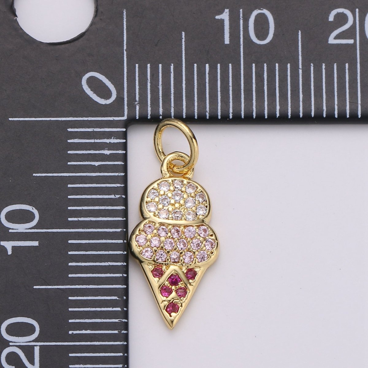Colorful Ice Cream Charms Enamel Gold Plated for Bracelet Necklace Earring Component Summer Jewelry | D-343 - DLUXCA