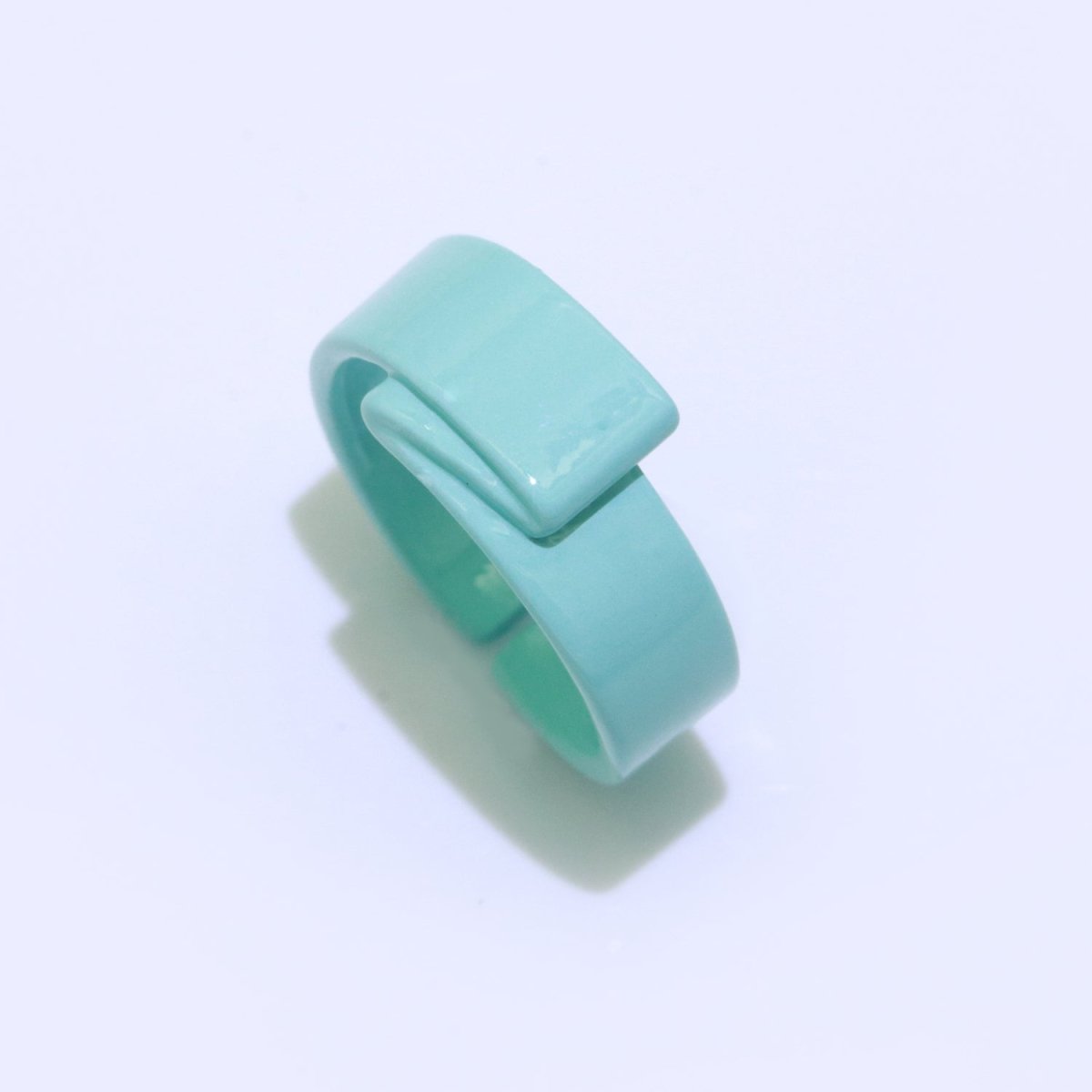 Colorful Neon Twisted ring, Y2K Trendy ring, Chunky enamel ring, Fun Summer ring Candy color ring, Gift for her - DLUXCA