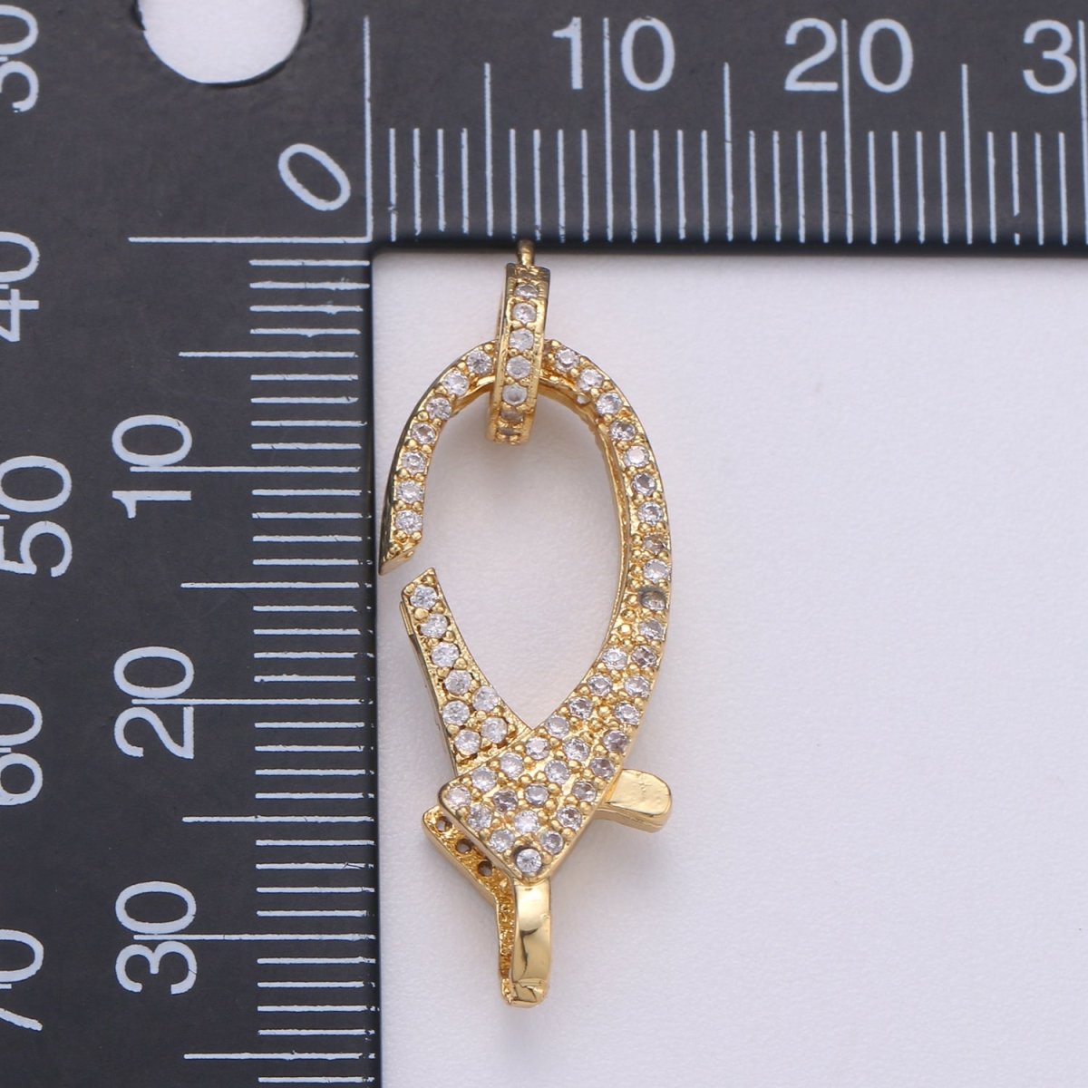 Crystal Gold Lobster Claw Clasp Gold Filled Jewelry Supplies K-761 - DLUXCA
