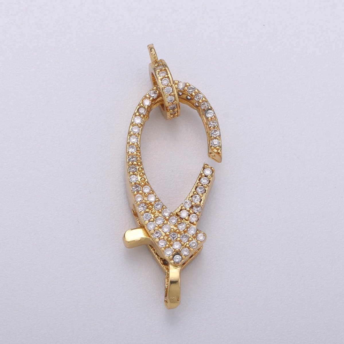 Crystal Gold Lobster Claw Clasp Gold Filled Jewelry Supplies K-761 - DLUXCA