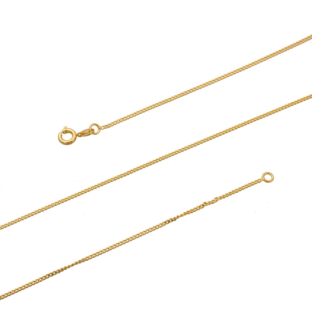 Cuban Chain Necklace, Dainty Gold Chain Necklace, 1.1mm Chain Necklace, Jewelry for Women, Curb Chain Necklace, Dainty Necklace | WA-206 Clearance Pricing - DLUXCA