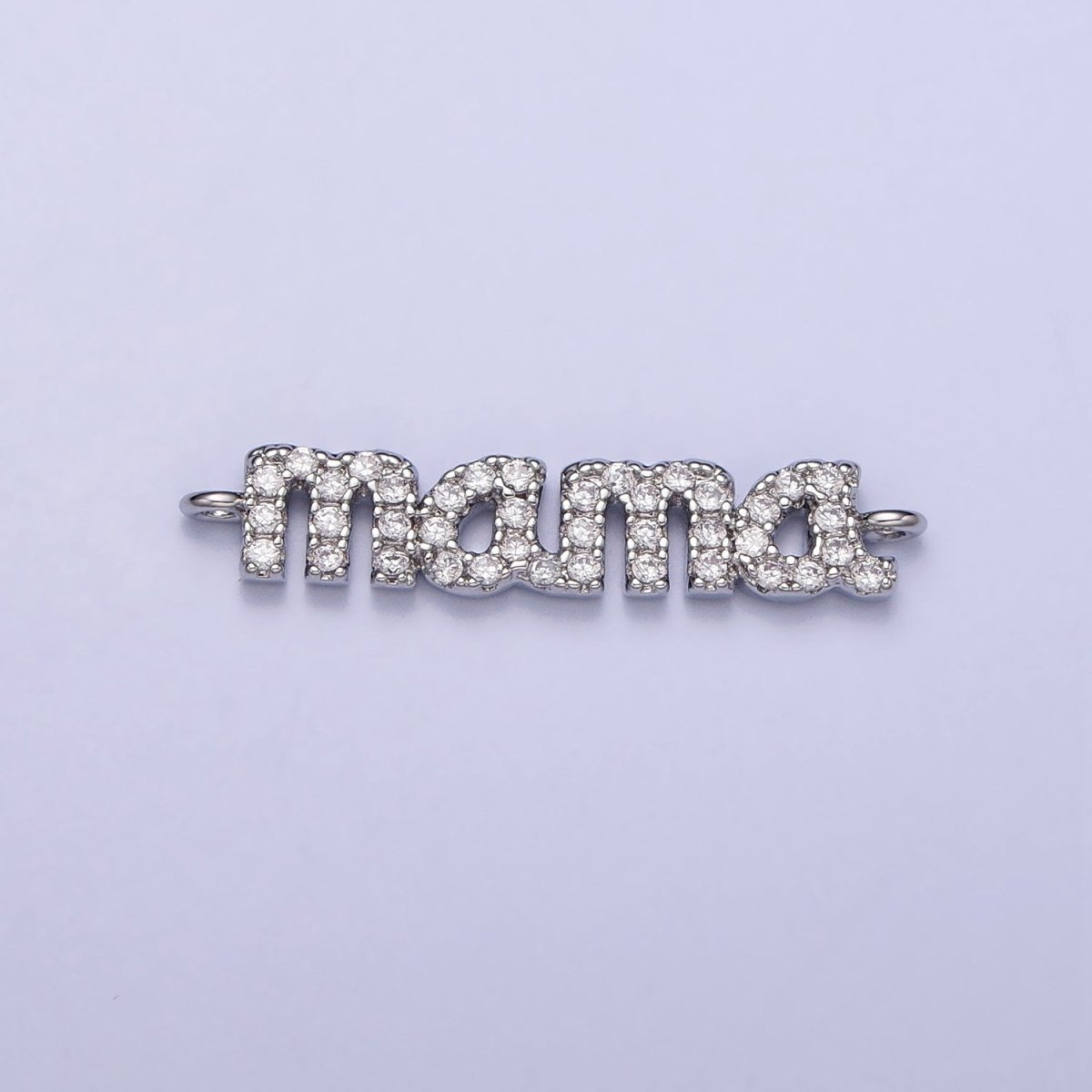 Cubic diamond MAMA connector charm Cubic zirconia Mother Link Connector for Bracelet Necklace Jewelry making supplies AA-978 AA-979 - DLUXCA