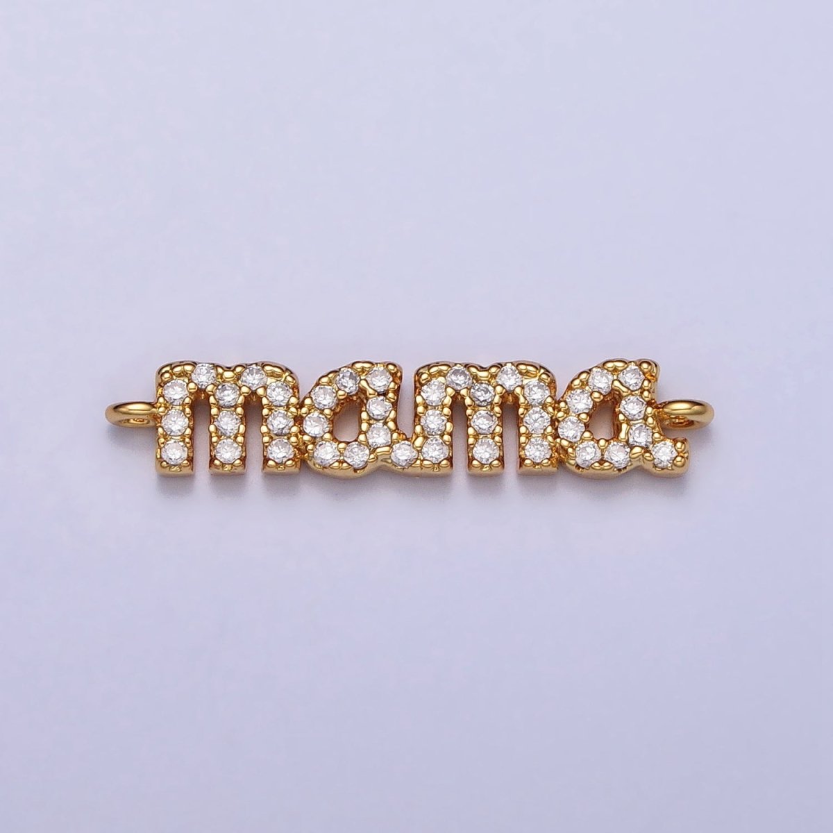 Cubic diamond MAMA connector charm Cubic zirconia Mother Link Connector for Bracelet Necklace Jewelry making supplies AA-978 AA-979 - DLUXCA