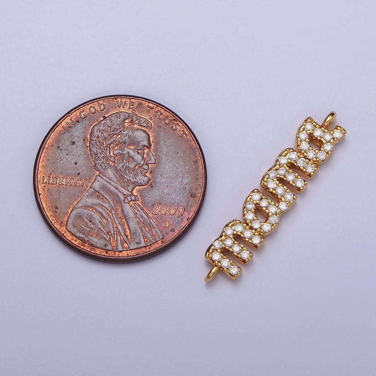 Cubic diamond MAMA connector charm Cubic zirconia Mother Link Connector for Bracelet Necklace Jewelry making supplies AA-978 AA-979 - DLUXCA