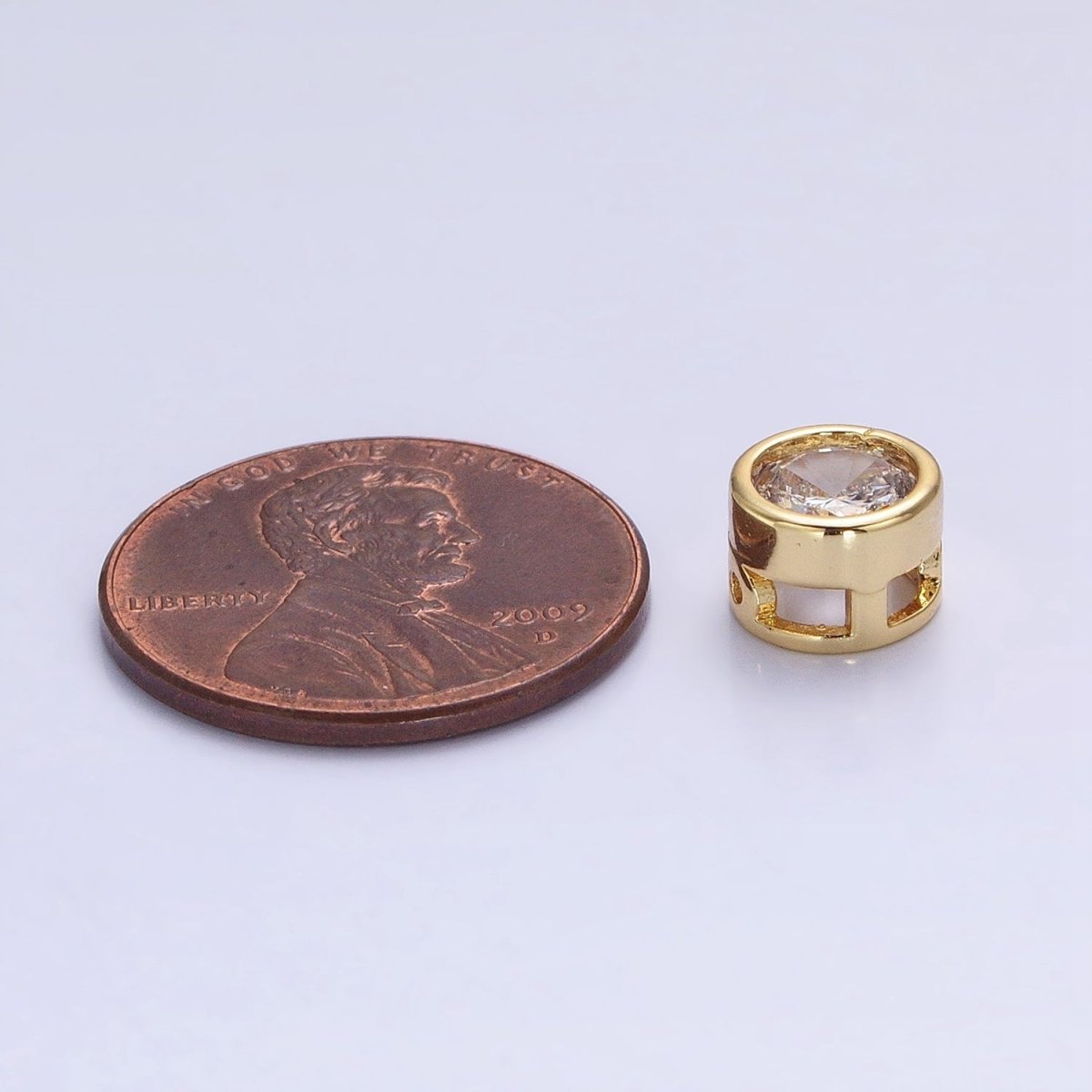 Cubiz Zirconia Round Circle Beads - 7.5mm Small CZ Colorful Geometric Jewelry Gold Beads spacer B-229 B-230 B-236 B-238 B-240 B-245 B-248 - DLUXCA
