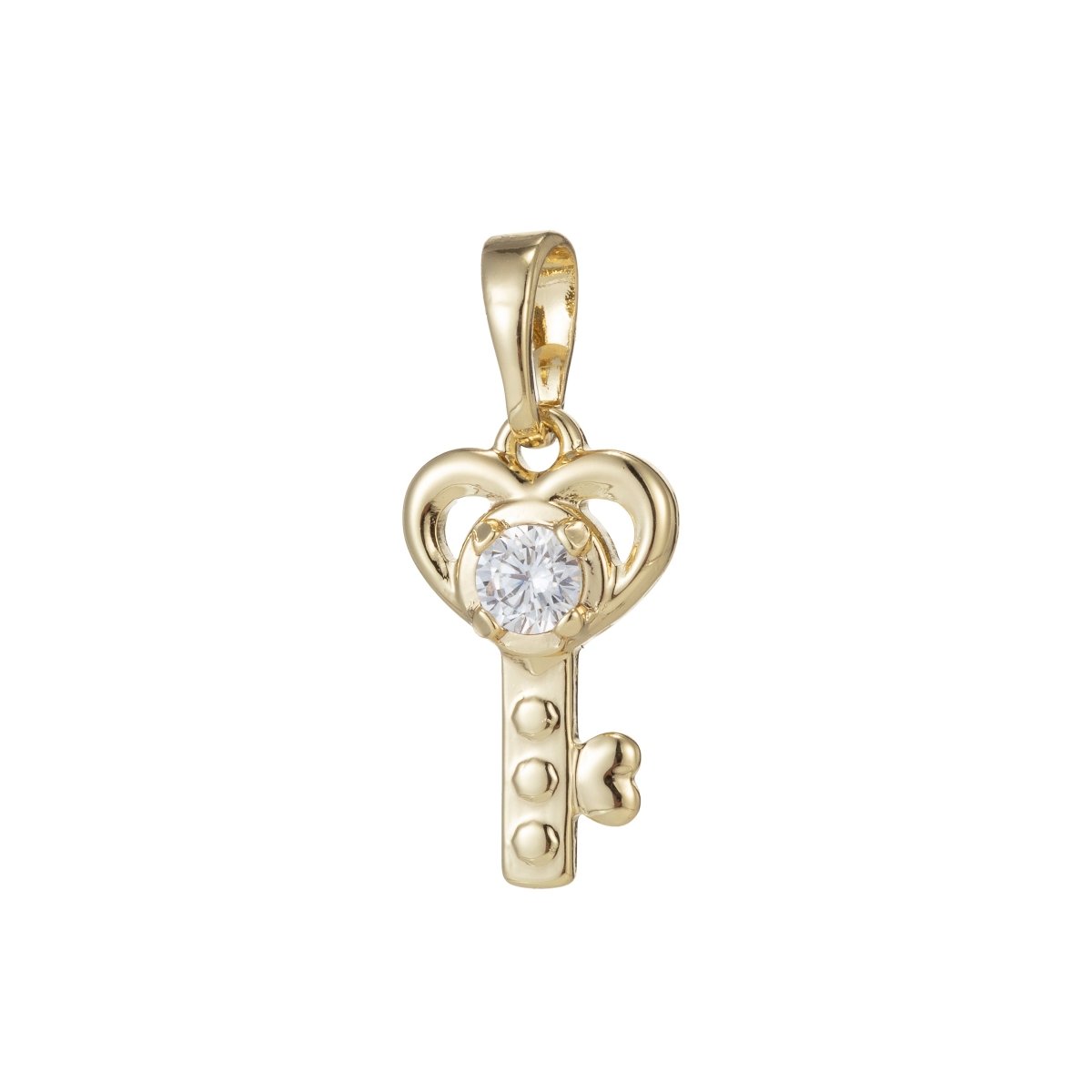 Cute 14K Gold Filled Love Key Pendants I-549 - DLUXCA