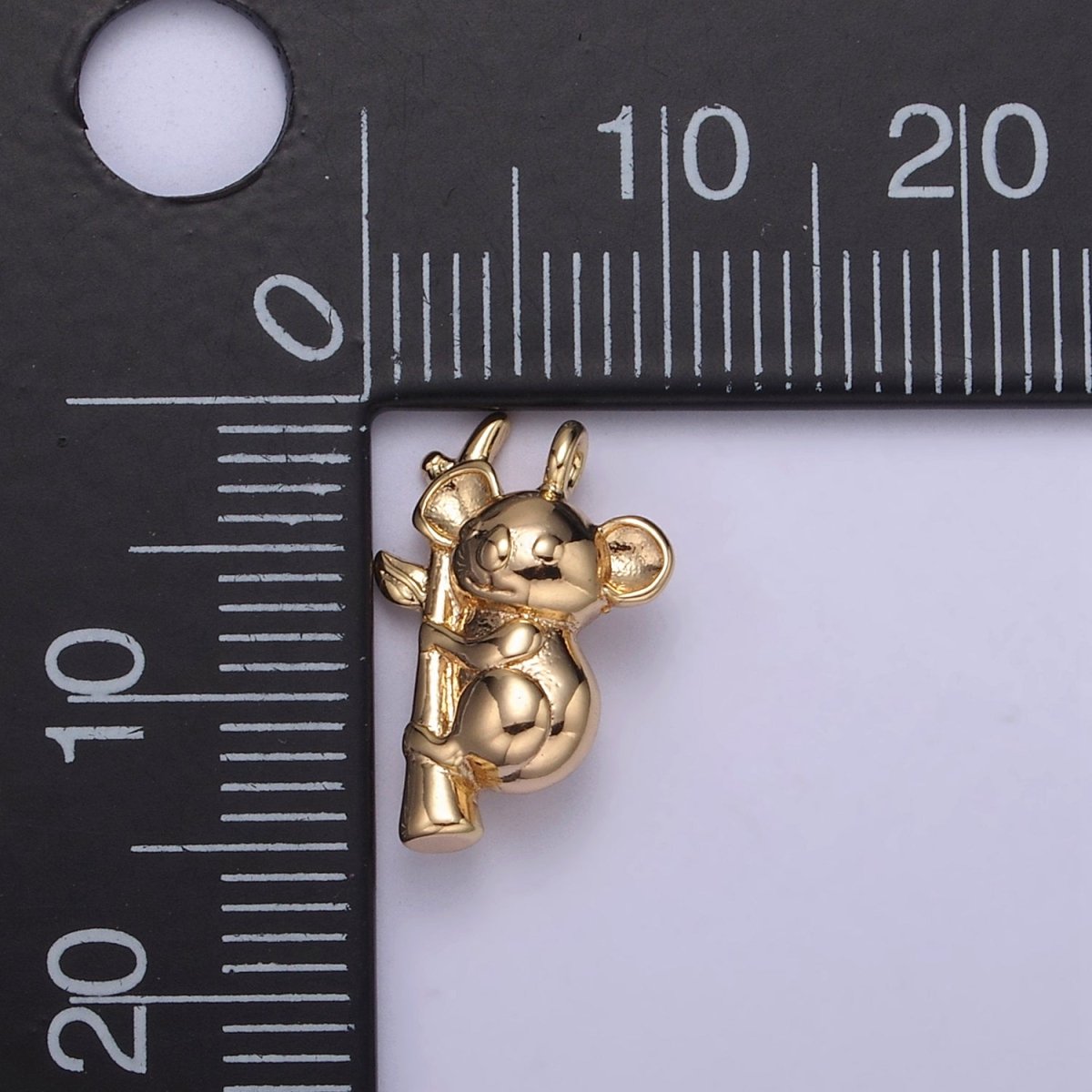 Cute 16k Gold Filled Koala Charm Animal Australia Pendant for Necklace Bracelet Earring Supply N-355 - DLUXCA