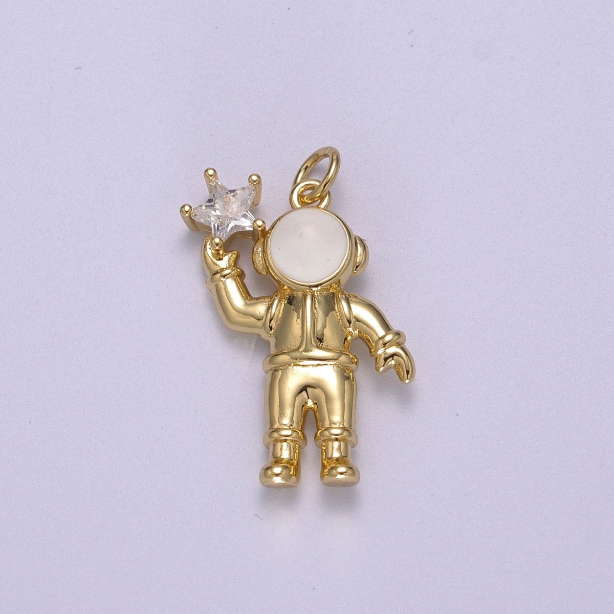 Cute Dainty Astronaut Charm, Enamel Robot Pendant Star Kids Monster Charm for Necklace Earring Bracelet Component Halloween Charm M-828-M-830 - DLUXCA