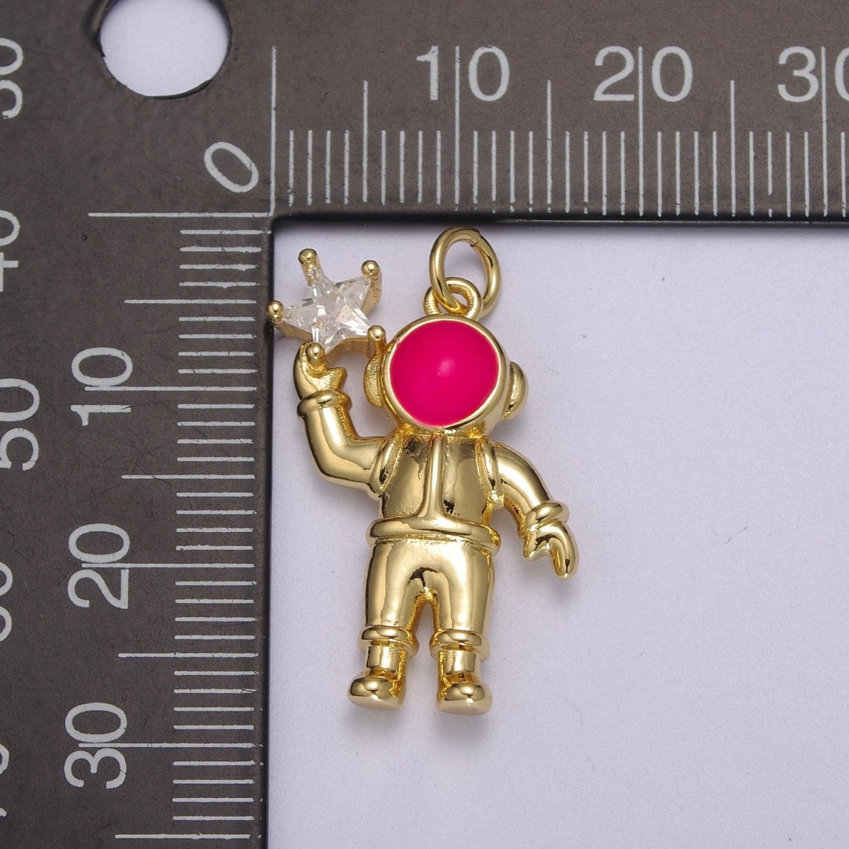 Cute Dainty Astronaut Charm, Enamel Robot Pendant Star Kids Monster Charm for Necklace Earring Bracelet Component Halloween Charm M-828-M-830 - DLUXCA