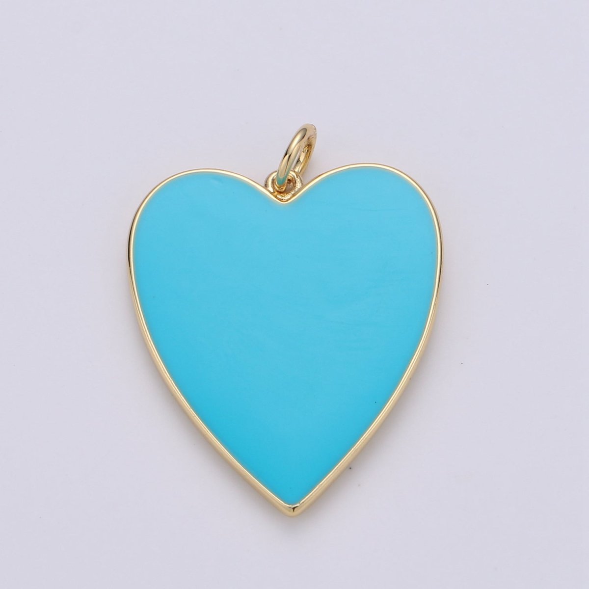 Cute Enamel Colorful Heart Gold Filled Charm - D-658 TO D-664 E-161 - DLUXCA
