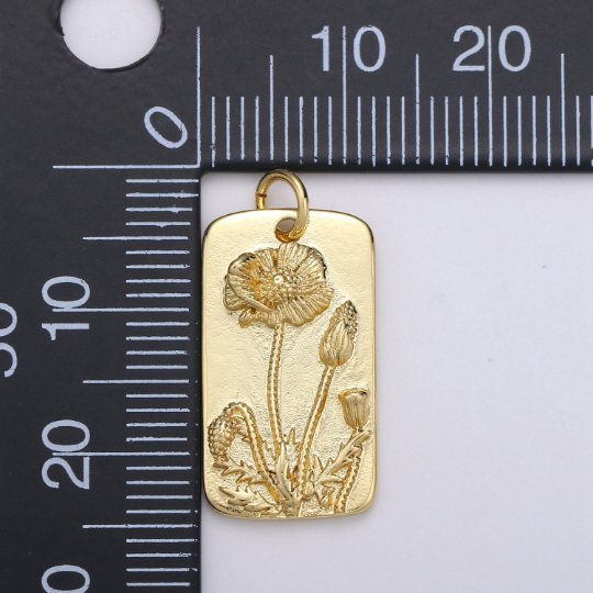 Daffodil Charms, Gold Daffodil Pendant, Dainty Daffodil Charm, Small Wild Flower Charm for Necklace Floral Flower Tag Jewelry D-768 - DLUXCA