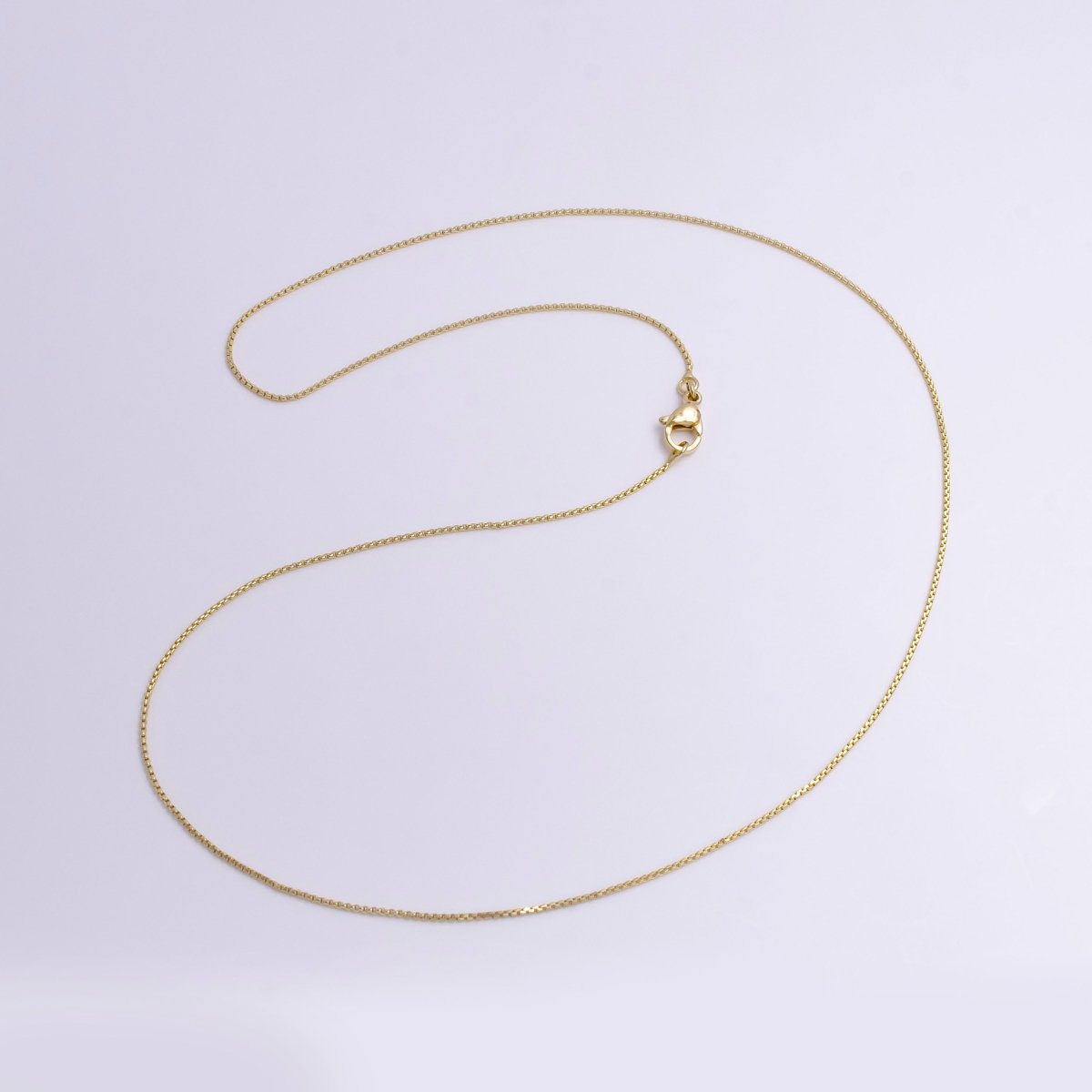 Dainty 0.8mm Cable 17.5 Inch Layering Chain Necklace w. Lobster Clasps | WA-1897 Clearance Pricing - DLUXCA