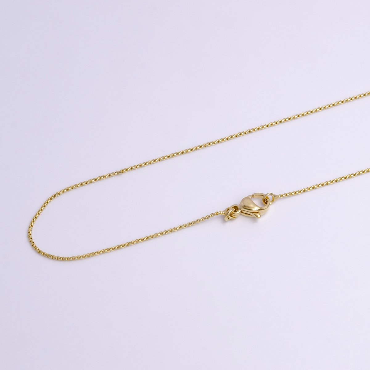 Dainty 0.8mm Cable 17.5 Inch Layering Chain Necklace w. Lobster Clasps | WA-1897 Clearance Pricing - DLUXCA